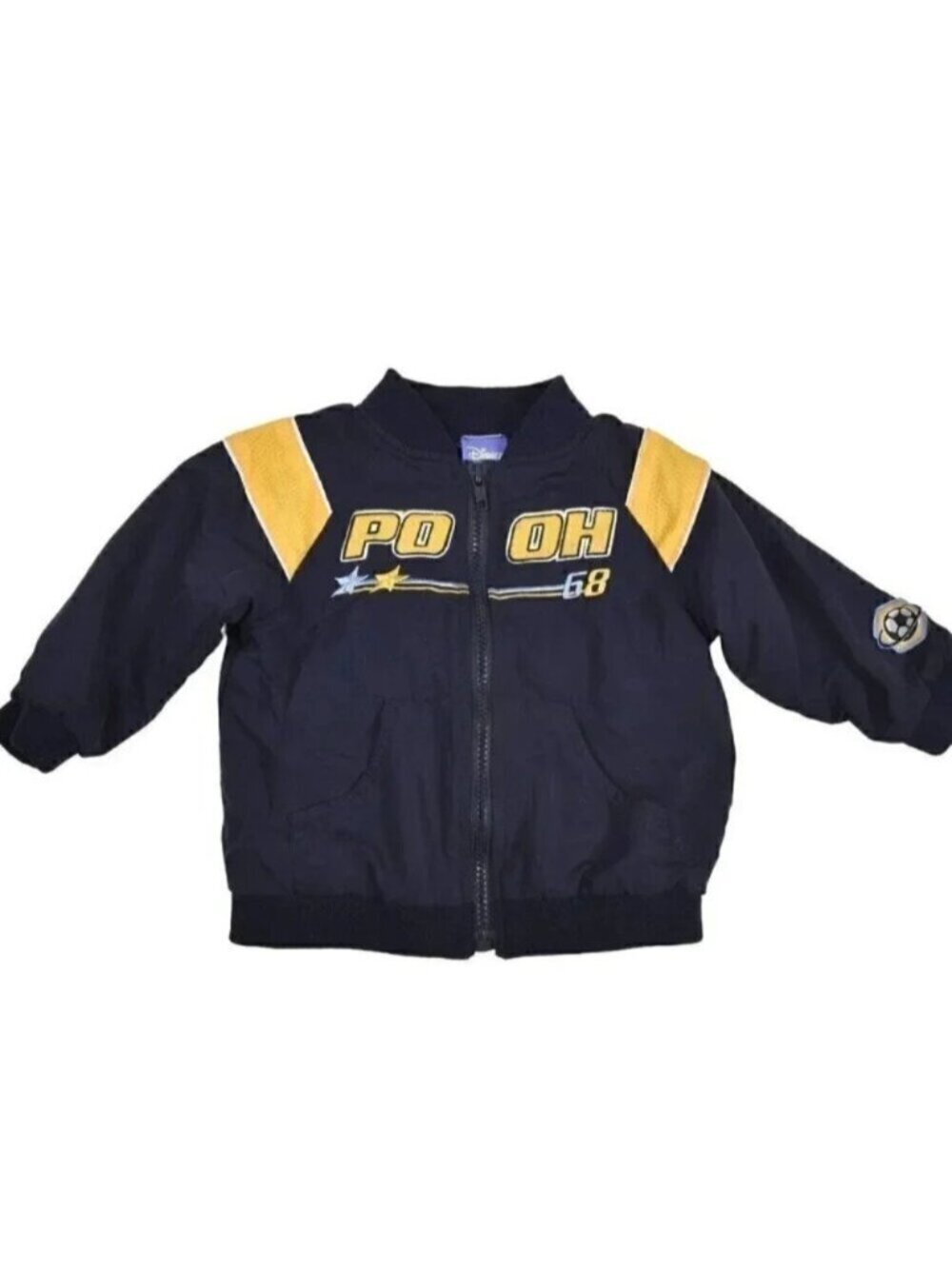 Disney Winnie The Pooh Soccer Varsity Baby  Jacket Coat Blue Yellow 18M